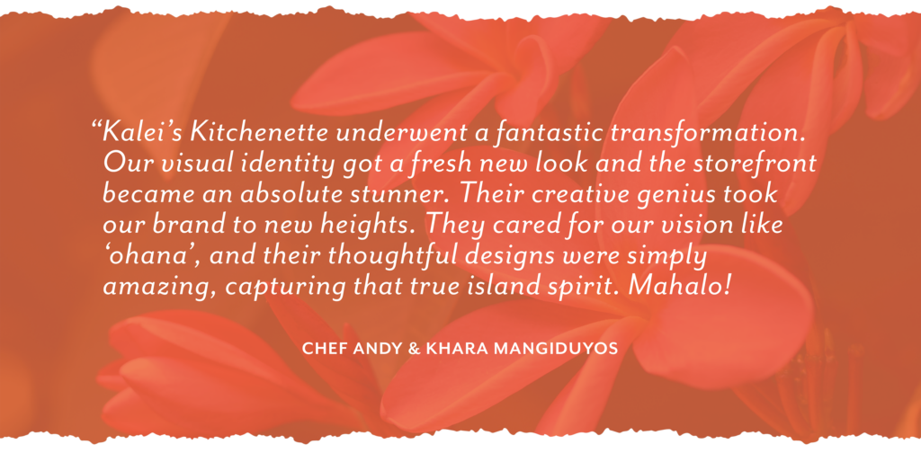 Very kind testimonial from Chef Andy & Khara Mangiduyos.